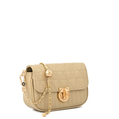 Cartera bandolera pequeña airla beige