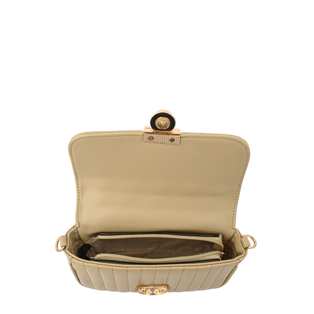 Cartera bandolera pequeña airla beige