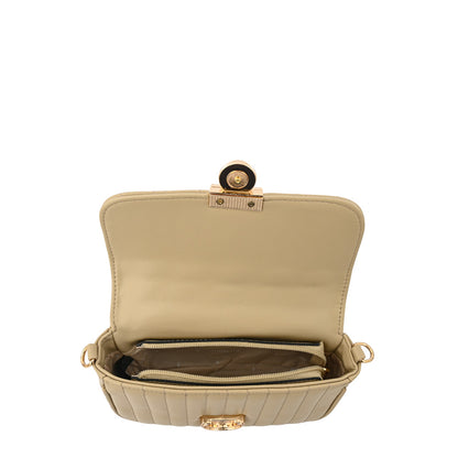 Cartera bandolera pequeña airla beige