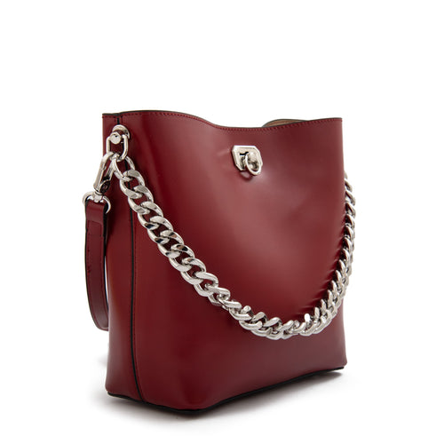 Cartera bandolera sofia mediana rojo oscuro