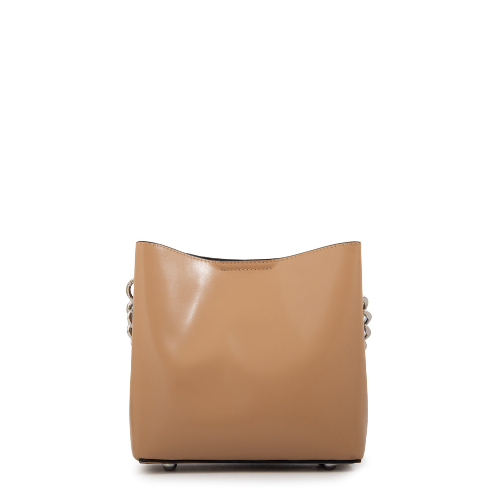 Cartera bandolera sofia pequeña beige oscuro