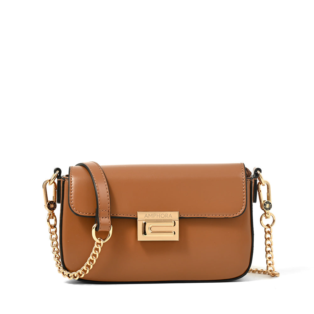 Cartera bandolera alba pequeña camel