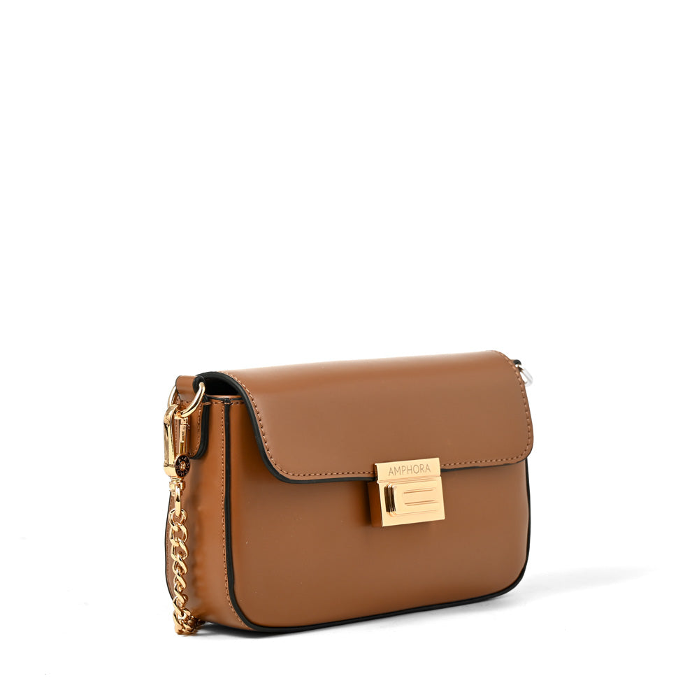 Cartera bandolera alba pequeña camel