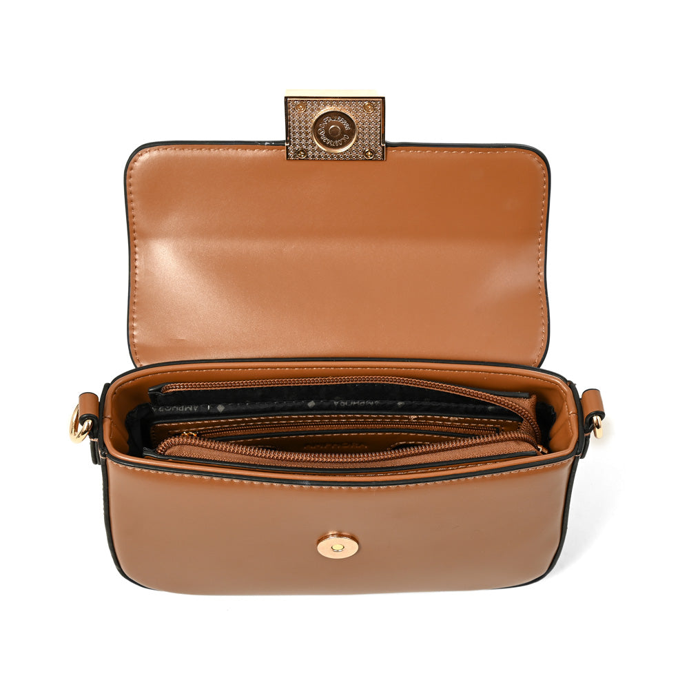 Cartera bandolera alba pequeña camel