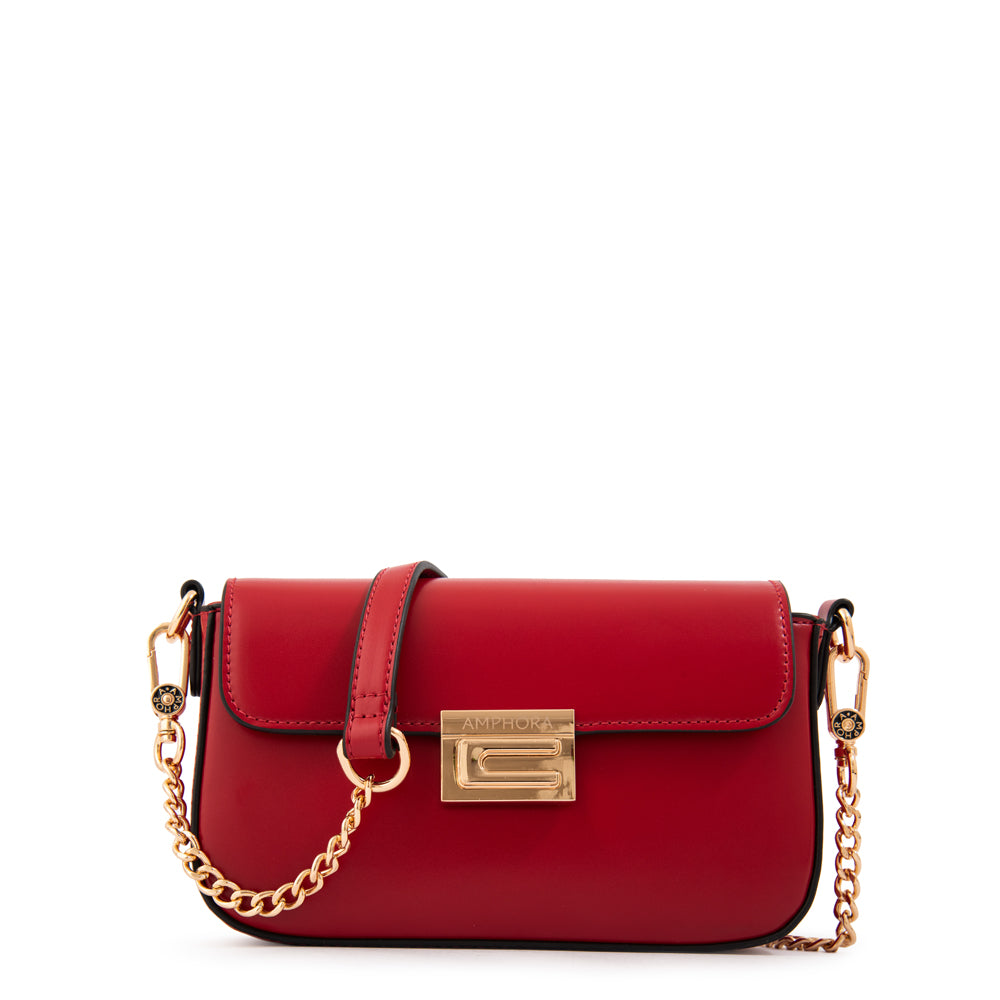 Cartera bandolera alba pequeña rojo