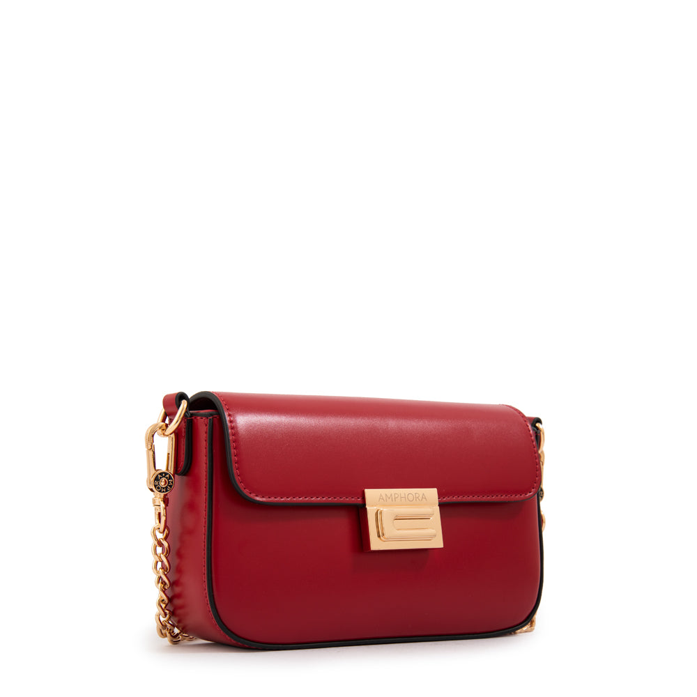Cartera bandolera alba pequeña rojo