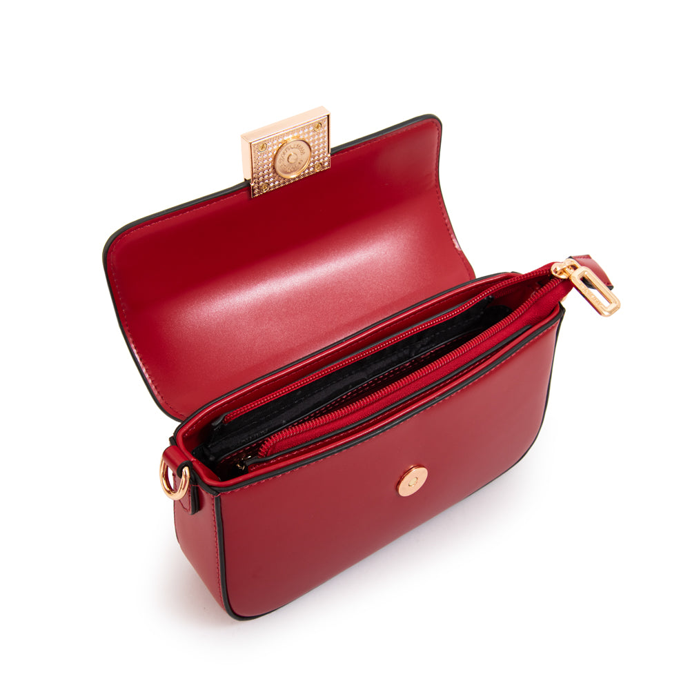 Cartera bandolera alba pequeña rojo