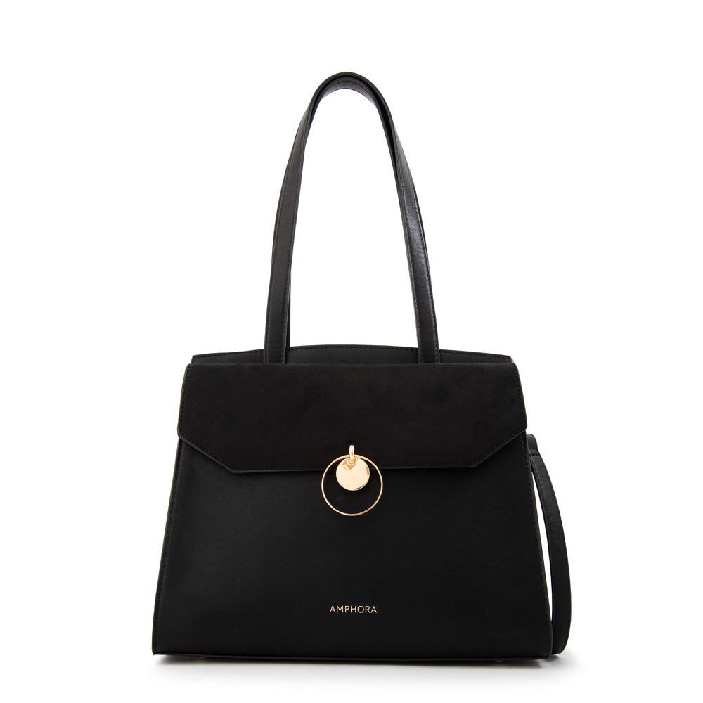 Cartera tote con tapa maggie mediana