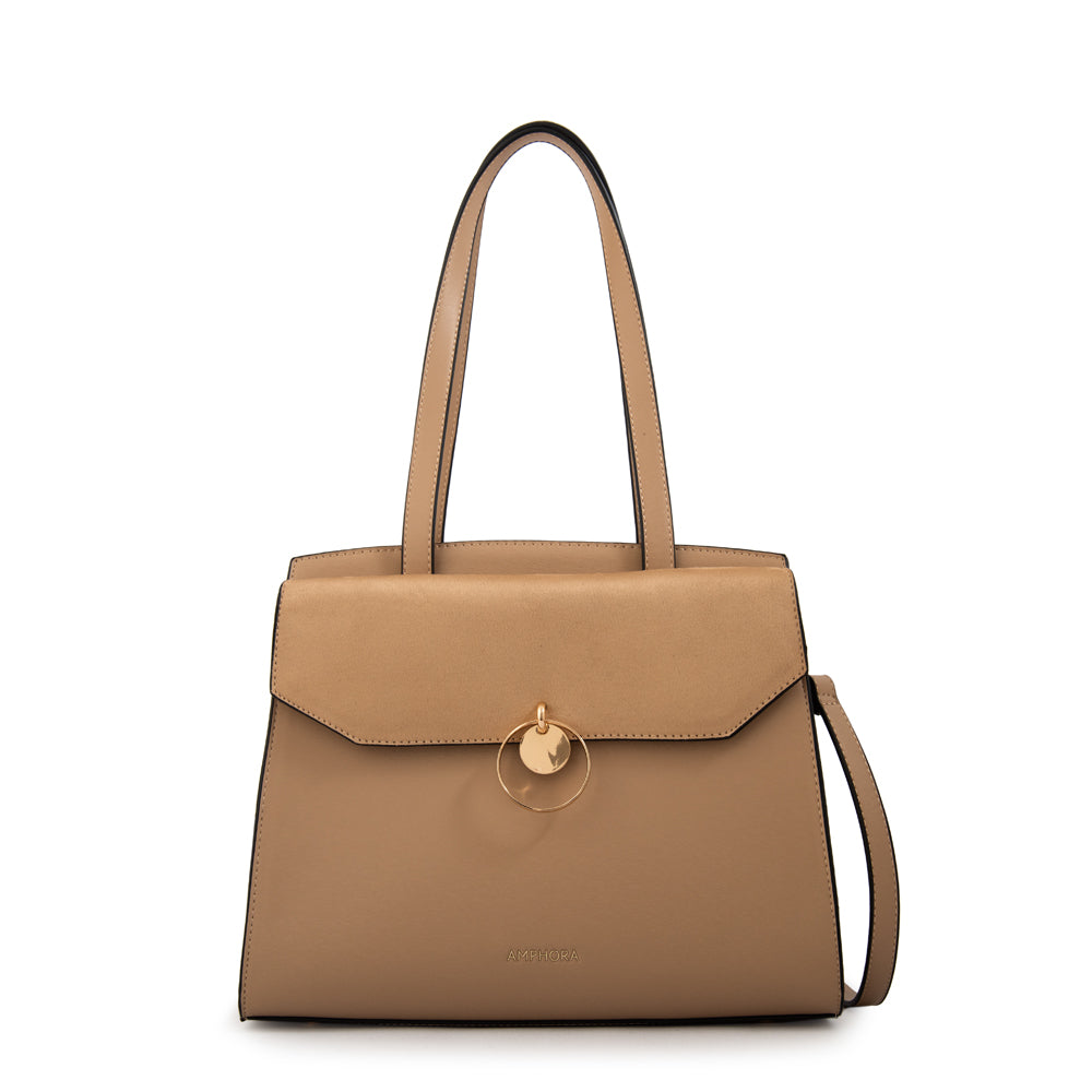 Cartera tote con tapa maggie mediana