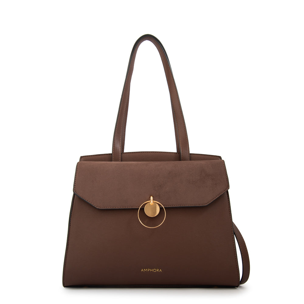 Cartera tote con tapa maggie mediana