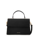 Cartera tote con tapa suecia mediana negro