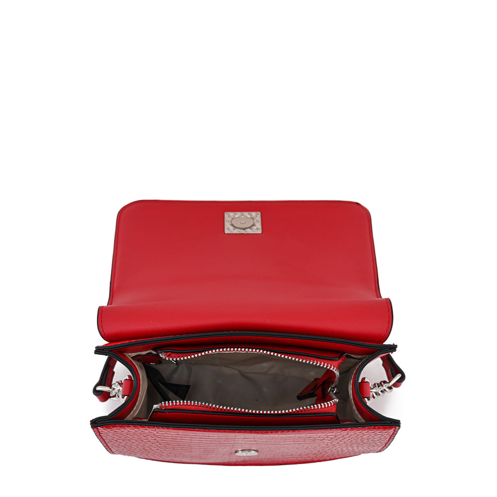 Cartera bandolera con tapa fairy mediana rojo