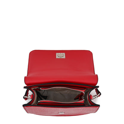 Cartera Bandolera con tapa mediana fairy rojo