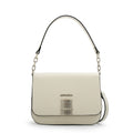 Cartera bandolera con tapa fairy mediana blanco crudo