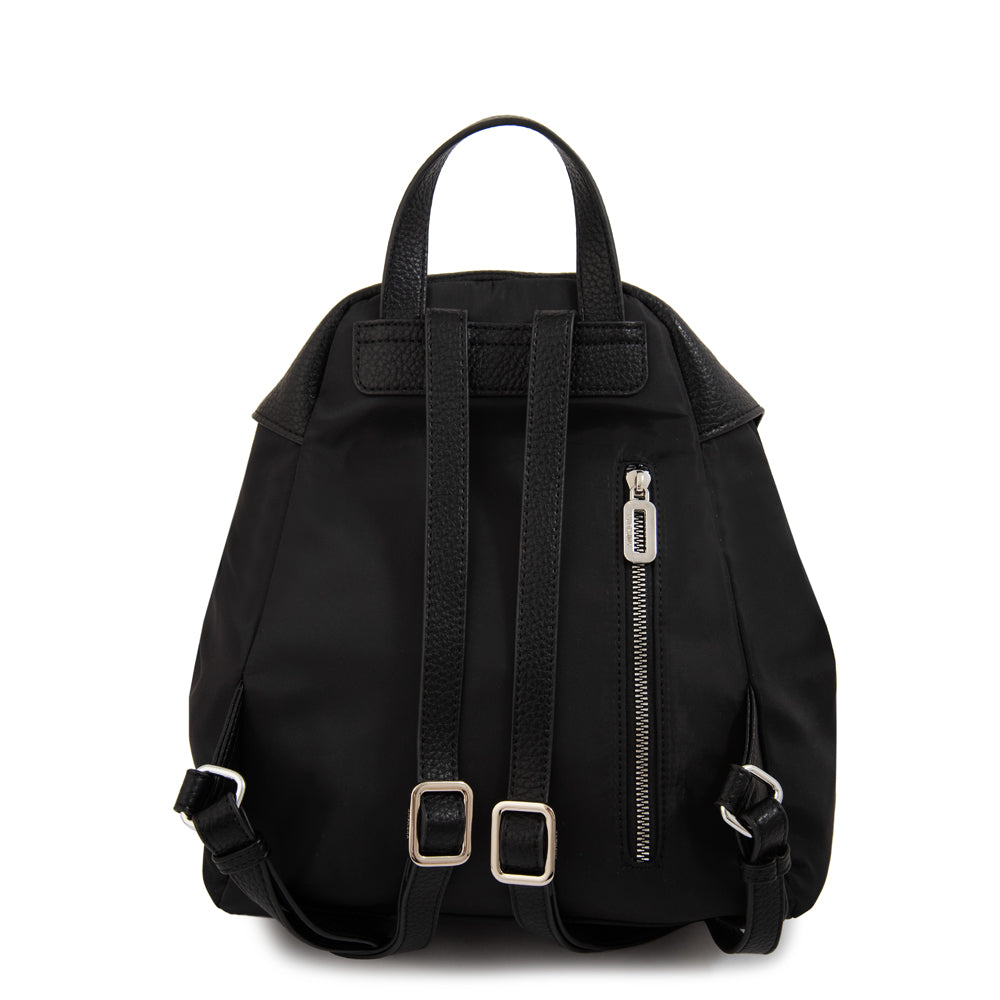 Mochila con tapa jessie mediana negro especial