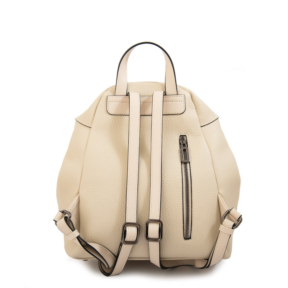 Mochila con tapa jessie mediana blanco crudo