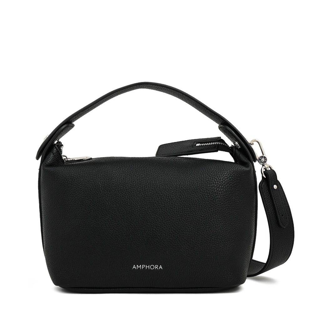 Cartera corte oval marion mediana negro