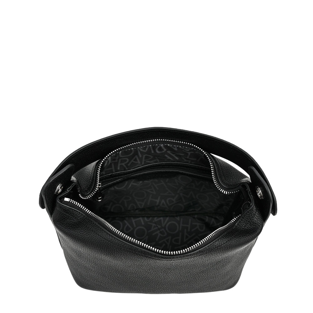 Cartera corte oval marion mediana negro