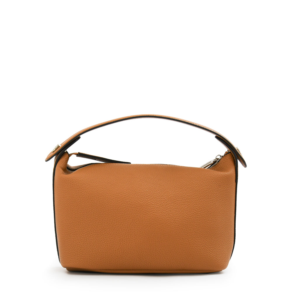 Cartera corte oval marion mediana camel