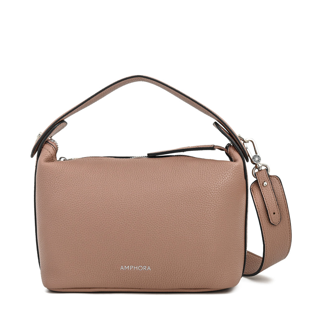 Cartera corte oval marion mediana rosa viejo