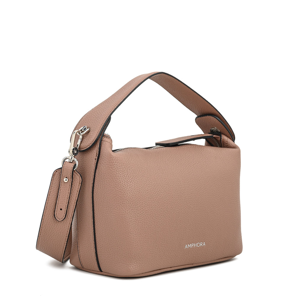 Cartera corte oval marion mediana rosa viejo