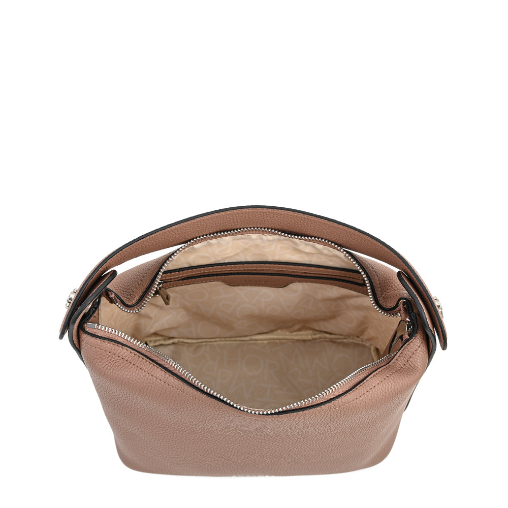 Cartera corte oval marion mediana rosa viejo