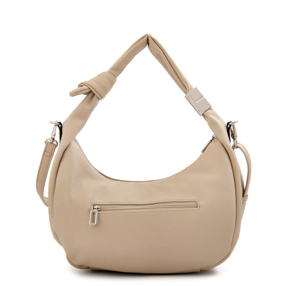Cartera corte oval olivia grande beige