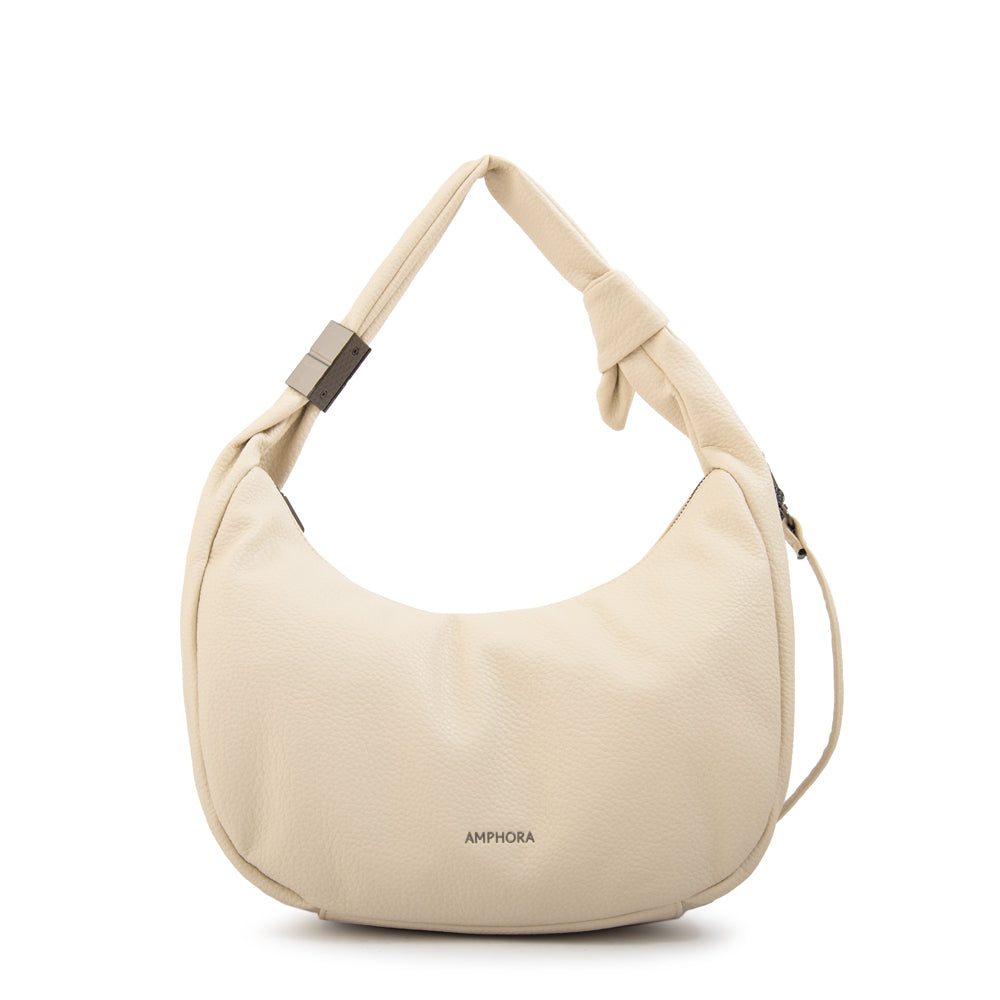 Cartera Corte Oval olivia grande blanco crudo