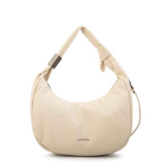 Cartera Corte Oval olivia grande blanco crudo