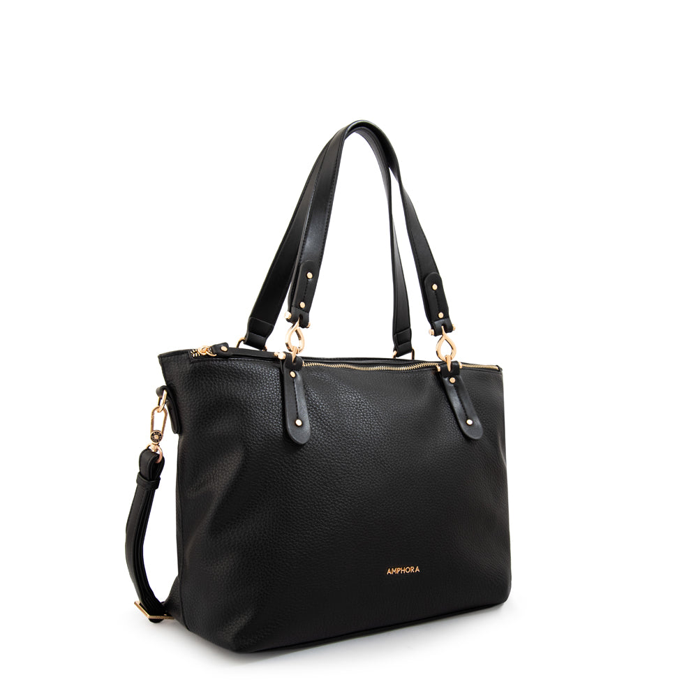 Cartera tote eugenia grande negro
