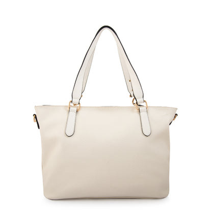Cartera tote eugenia grande blanco