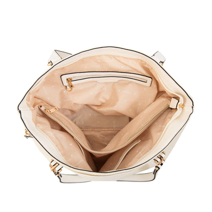 Cartera tote eugenia grande blanco