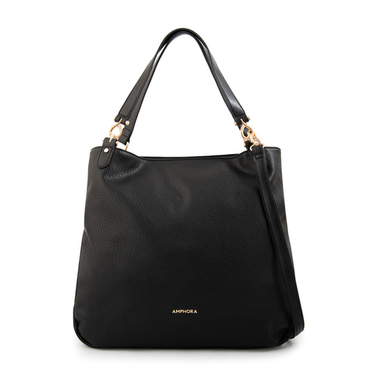 Cartera tote corte recto eugenia mediana negro