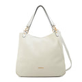 Cartera tote corte recto eugenia mediana blanco