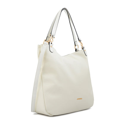 Cartera tote corte recto eugenia mediana blanco