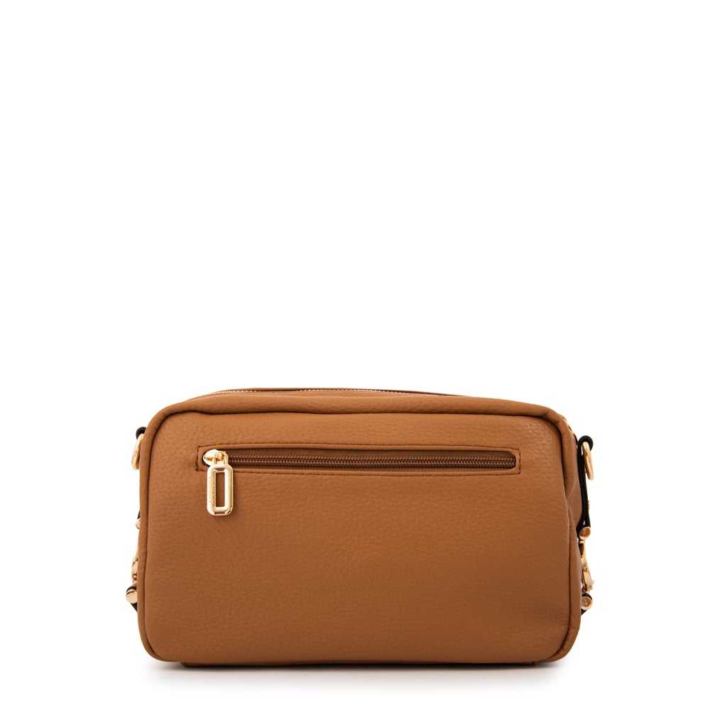 Cartera bandolera eugenia pequeña camel