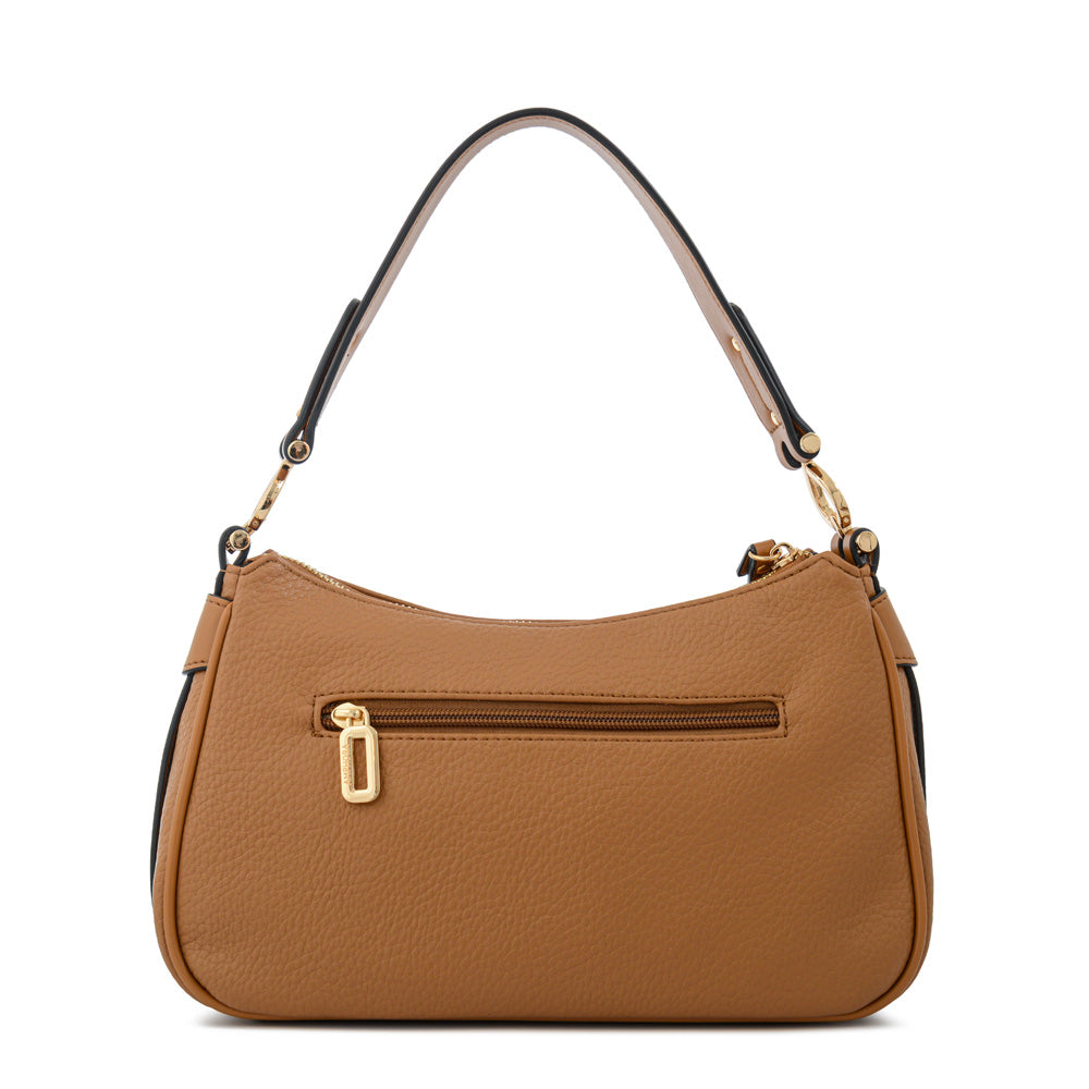 Cartera bandolera oval eugenia mediana camel