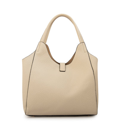 Cartera tote damaris grande blanco crudo