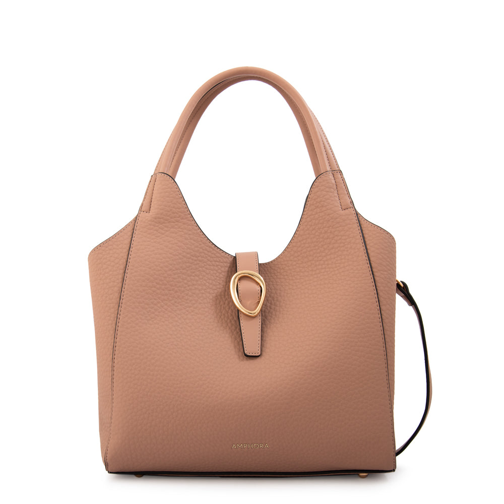 Cartera tote damaris grande rosa viejo