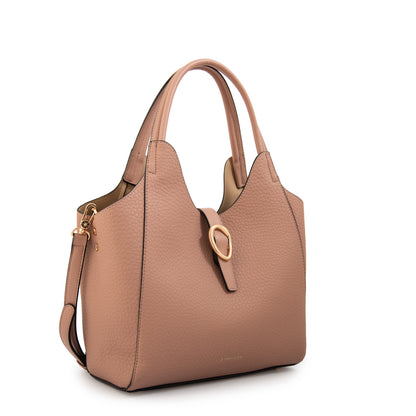 Cartera tote damaris grande rosa viejo