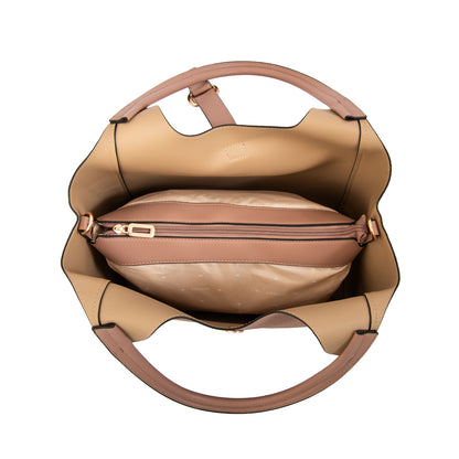 Cartera tote damaris grande rosa viejo