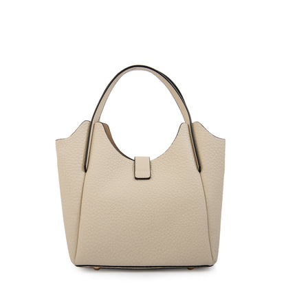 Cartera tote damaris pequeña blanco crudo