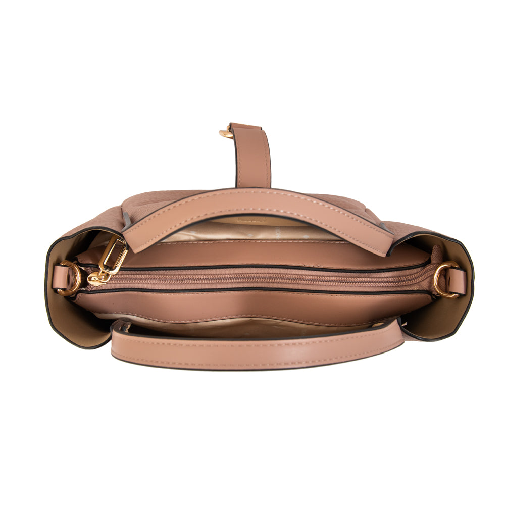 Cartera tote damaris pequeña rosa viejo