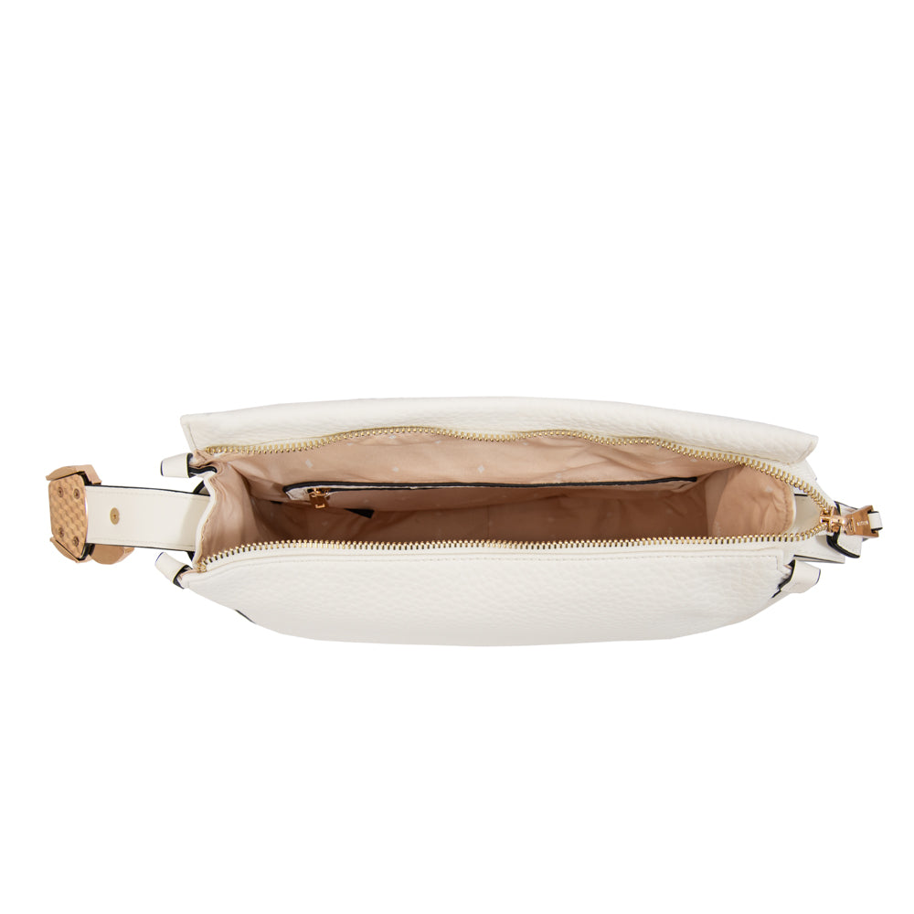 Cartera bandolera penelope mediana blanco