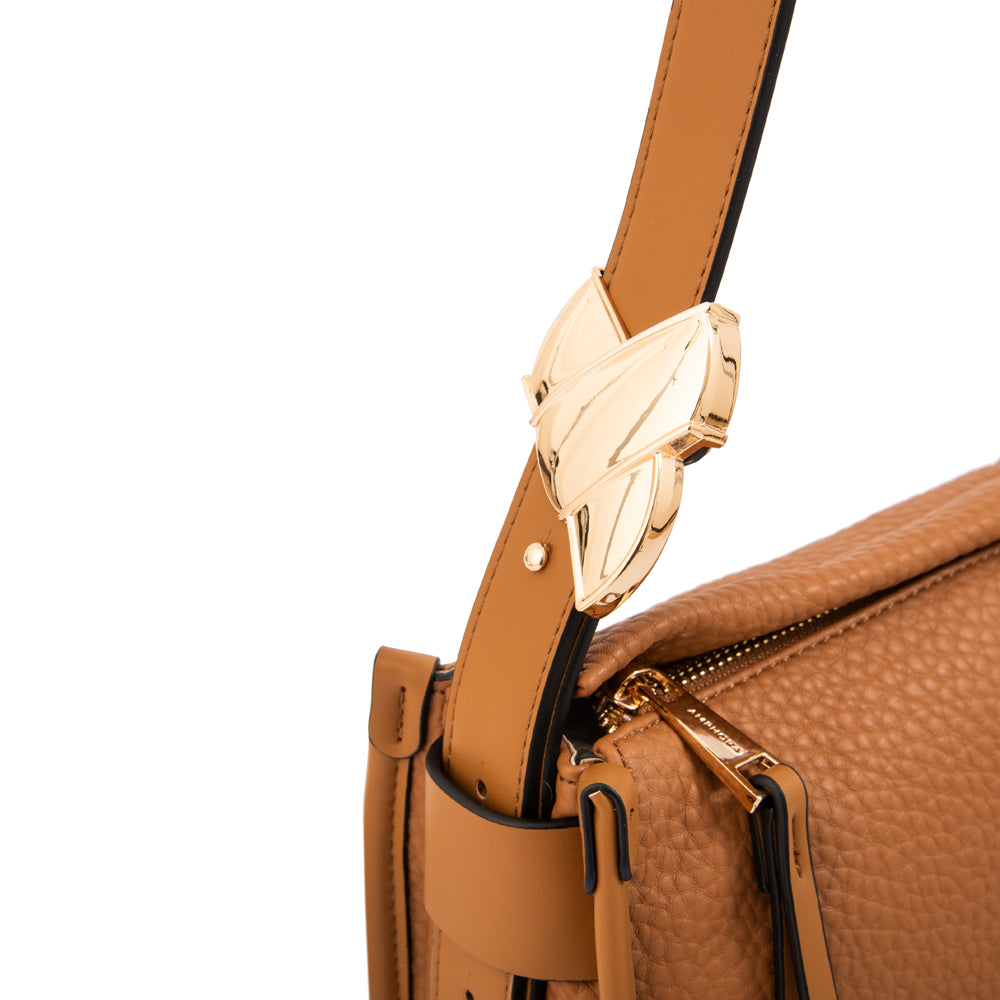 Cartera bandolera penelope pequeña camel