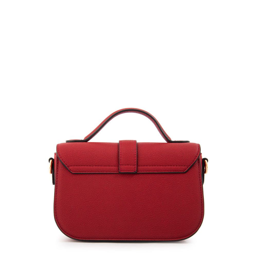 Cartera bandolera con tapa florencia pequeña rojo