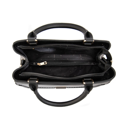 Cartera tote con tapa clary mediana negro