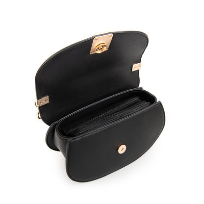 Cartera Bandolera con tapa clary pequeña negro