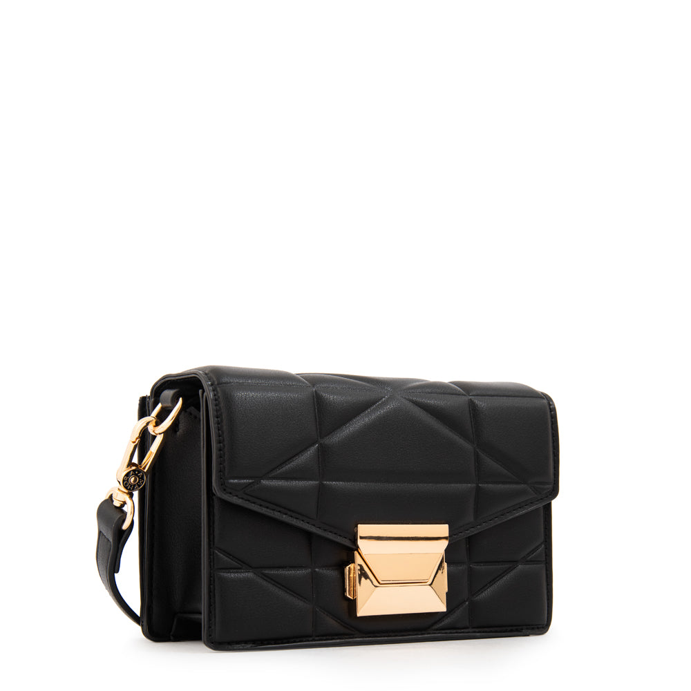 Cartera bandolera con tapa tonya pequeña negro