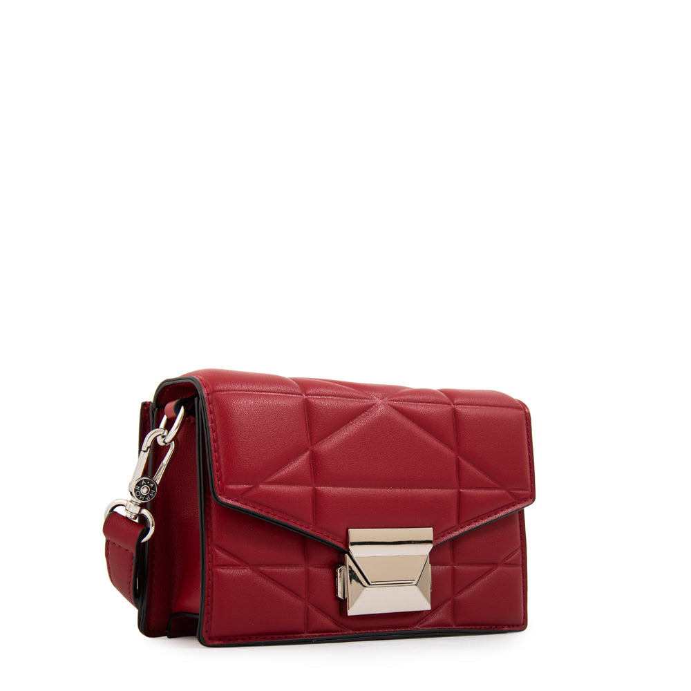 Cartera bandolera con tapa tonya pequeña rojo